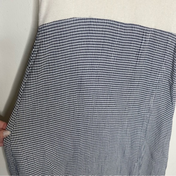 Vintage‎ Brioche Knit & Checkered Lightweight Midi Dress Sleeveless - Picture 8 of 12